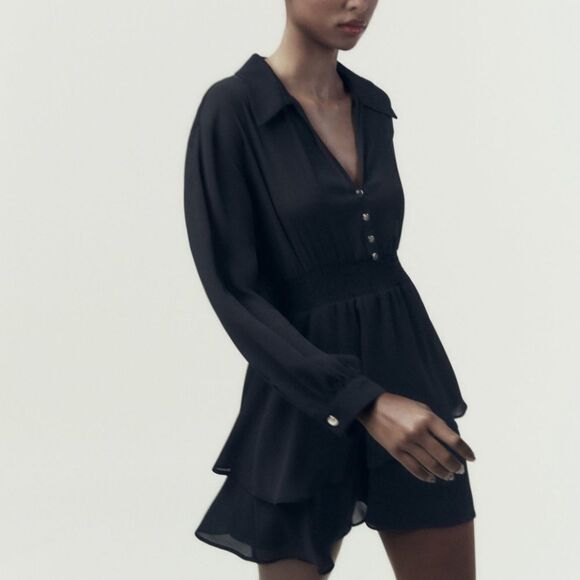 ZARA  Short Double Layer Dress NWT SIZE‎ M - Picture 4 of 9